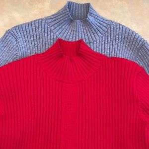 NWOT 2 Fever pullover sweaters red and grey size XS